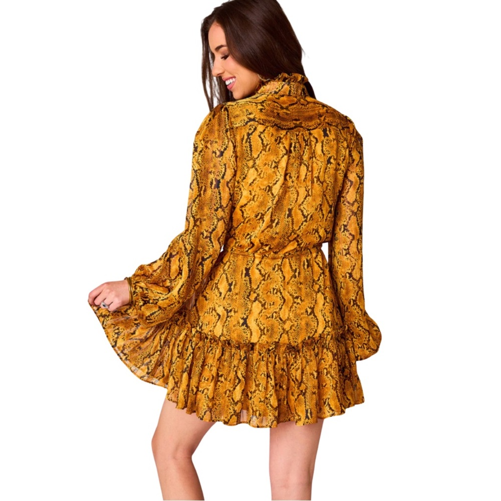 Buddy Love Python Mini Dress - Yellow - image 2